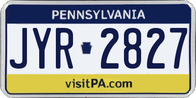 PA license plate JYR2827