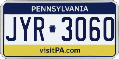 PA license plate JYR3060