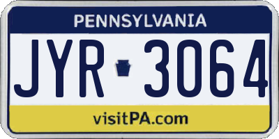 PA license plate JYR3064