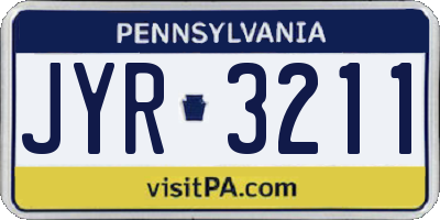 PA license plate JYR3211