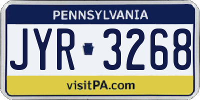 PA license plate JYR3268