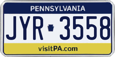 PA license plate JYR3558