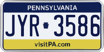 PA license plate JYR3586