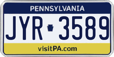 PA license plate JYR3589