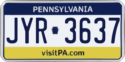 PA license plate JYR3637