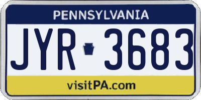 PA license plate JYR3683