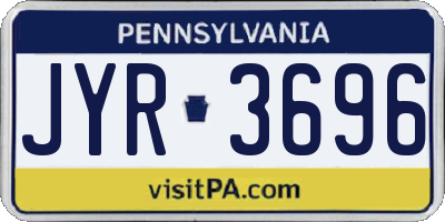 PA license plate JYR3696