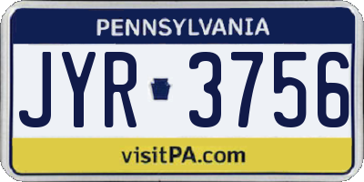 PA license plate JYR3756