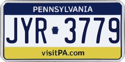 PA license plate JYR3779