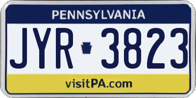 PA license plate JYR3823