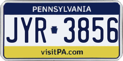 PA license plate JYR3856