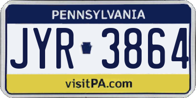 PA license plate JYR3864