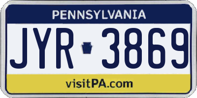 PA license plate JYR3869