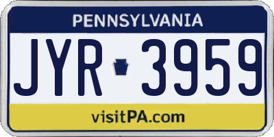 PA license plate JYR3959