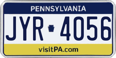 PA license plate JYR4056