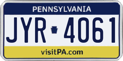 PA license plate JYR4061