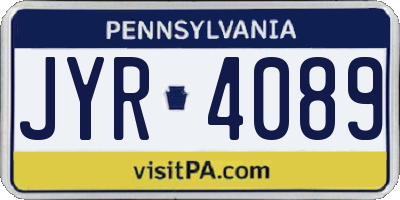 PA license plate JYR4089