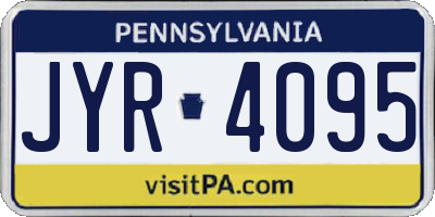 PA license plate JYR4095