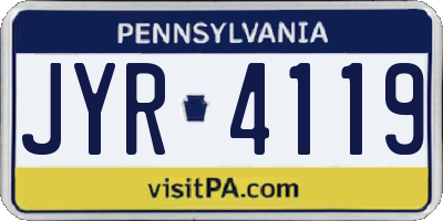 PA license plate JYR4119