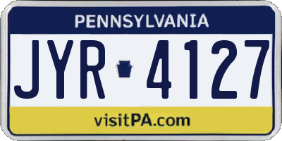 PA license plate JYR4127