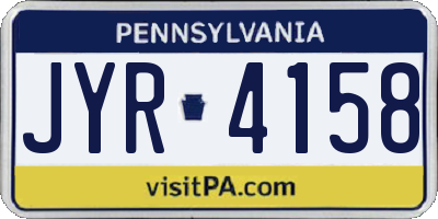 PA license plate JYR4158