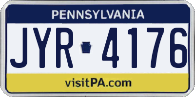 PA license plate JYR4176