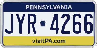 PA license plate JYR4266