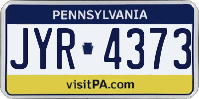 PA license plate JYR4373