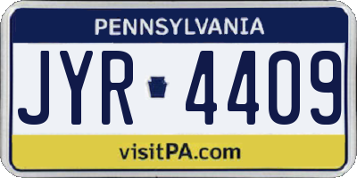 PA license plate JYR4409