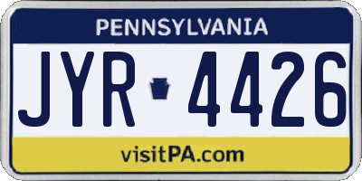 PA license plate JYR4426