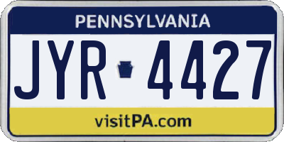 PA license plate JYR4427