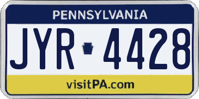 PA license plate JYR4428