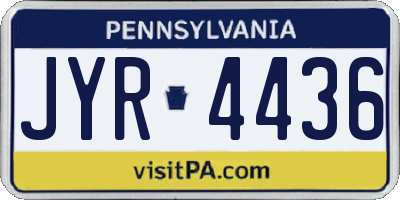 PA license plate JYR4436