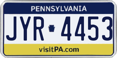 PA license plate JYR4453