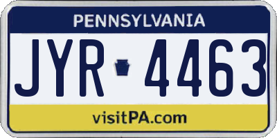 PA license plate JYR4463