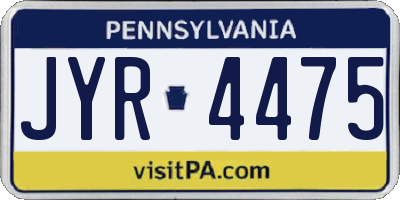 PA license plate JYR4475