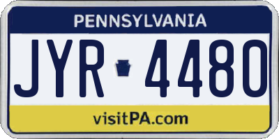 PA license plate JYR4480