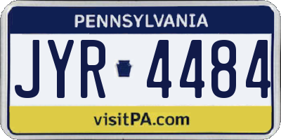 PA license plate JYR4484