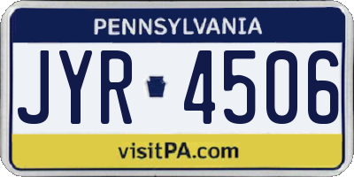 PA license plate JYR4506