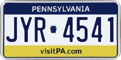 PA license plate JYR4541