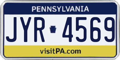 PA license plate JYR4569