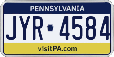 PA license plate JYR4584