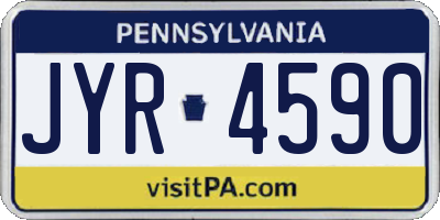 PA license plate JYR4590