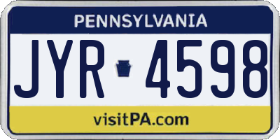 PA license plate JYR4598