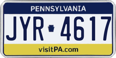 PA license plate JYR4617
