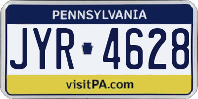 PA license plate JYR4628