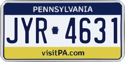 PA license plate JYR4631