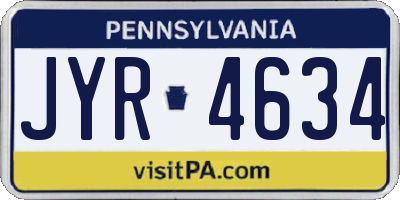 PA license plate JYR4634