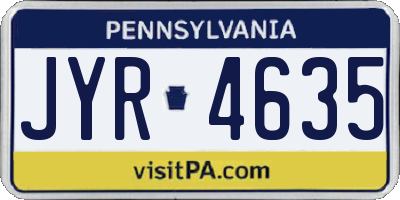 PA license plate JYR4635
