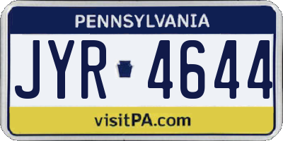 PA license plate JYR4644